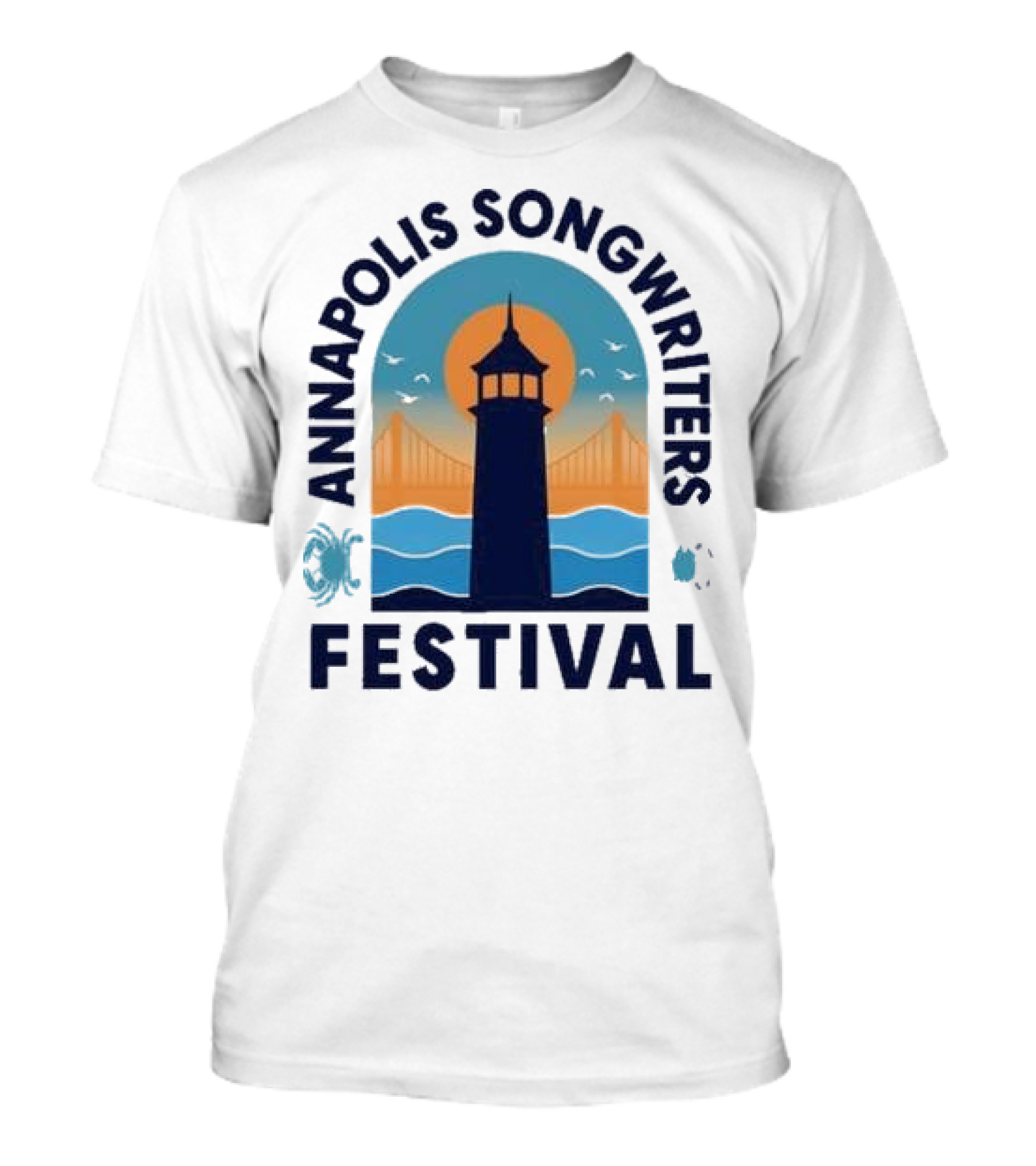 Annapolis Songwriters Festival Lighthouse And Bay Scene T-Shirt