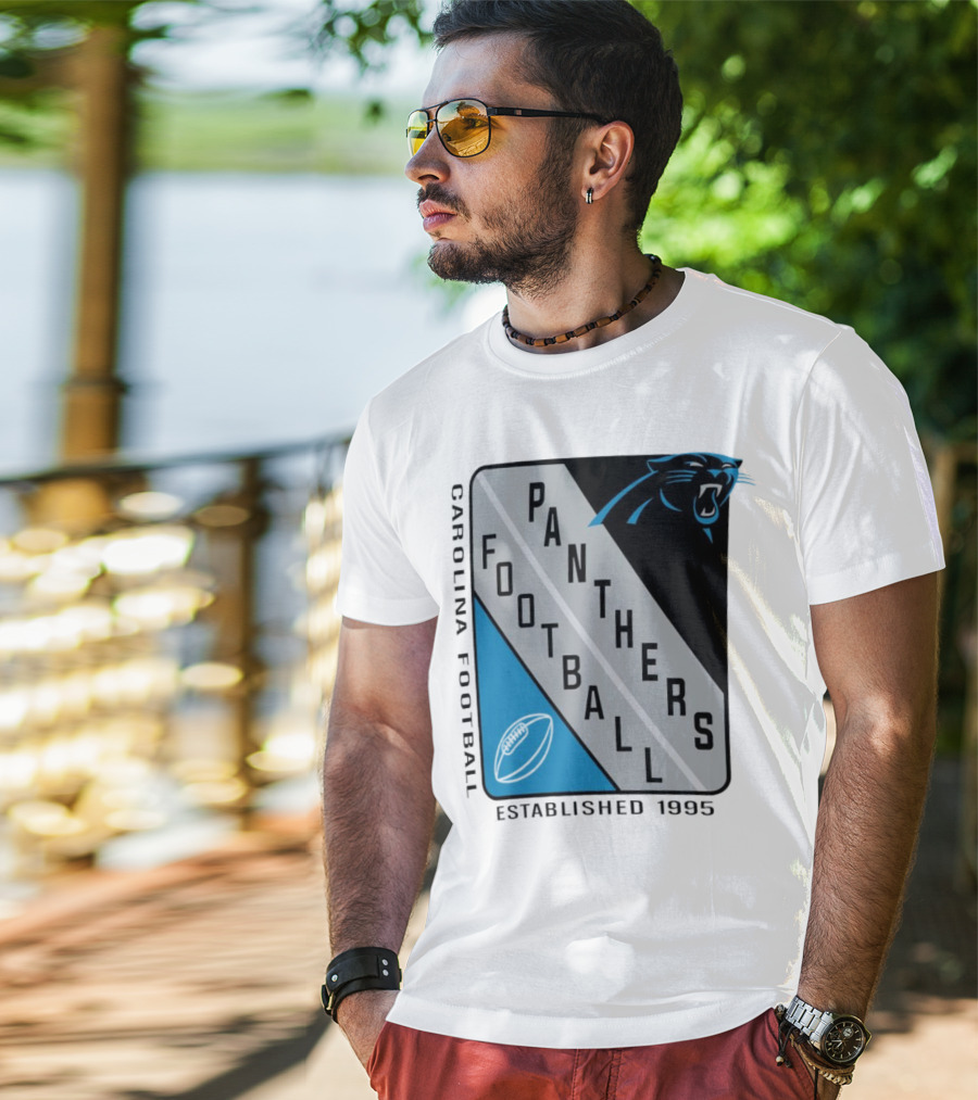 Carolina Panthers Football Shield Established 1995 T-Shirt
