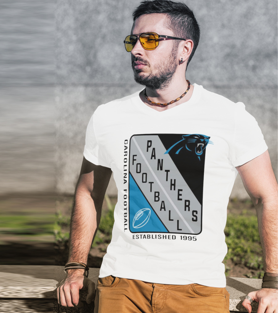 Carolina Panthers Football Shield Established 1995 T-Shirt