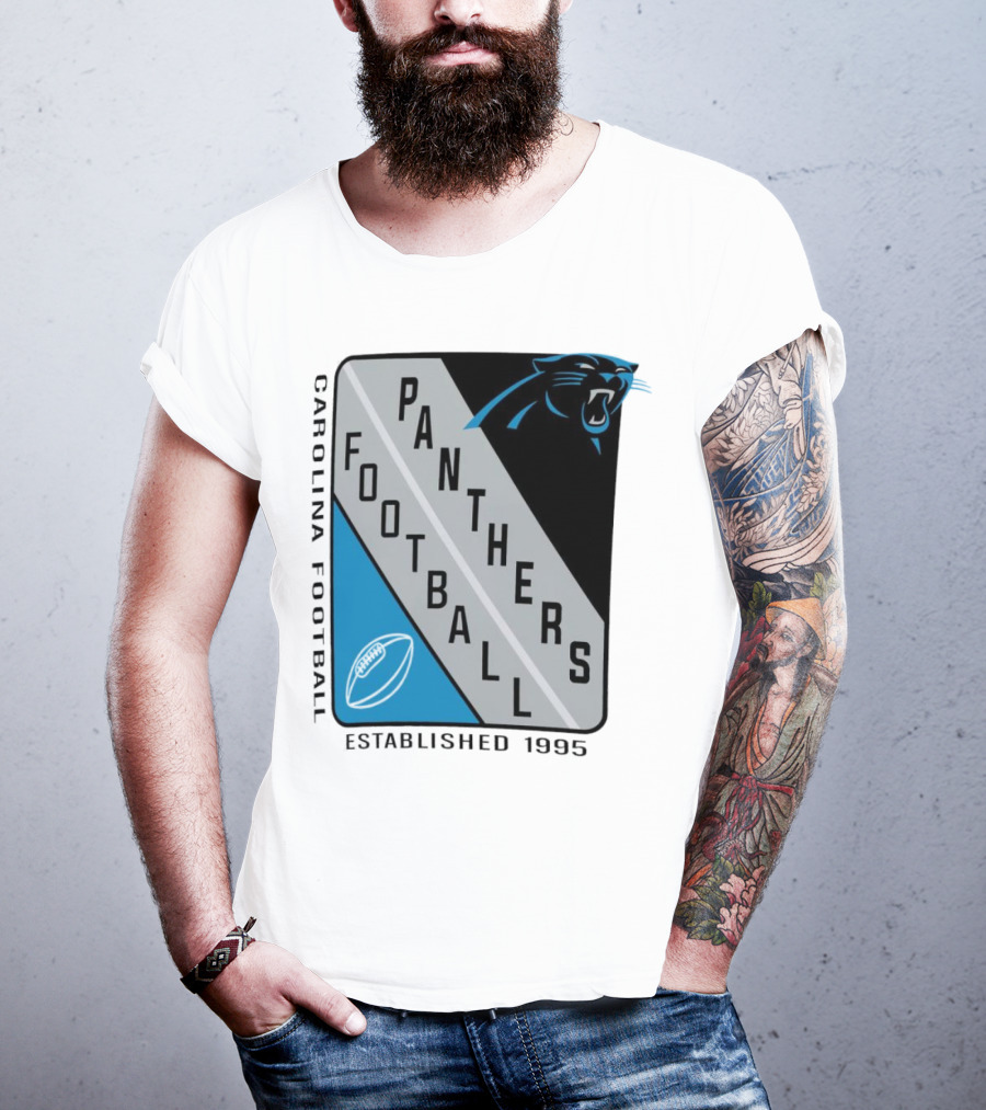 Carolina Panthers Football Shield Established 1995 T-Shirt