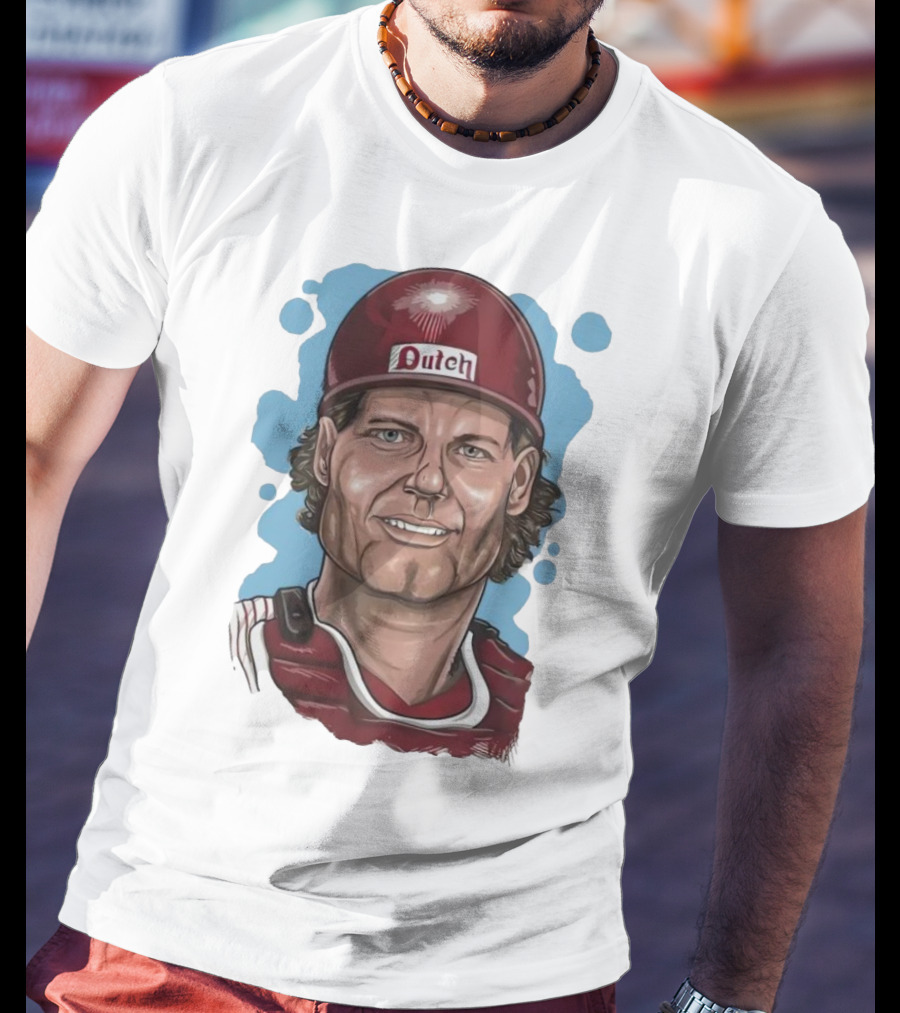 Darren Daulton Philadelphia Phillies Dutch Cartoon T-Shirt