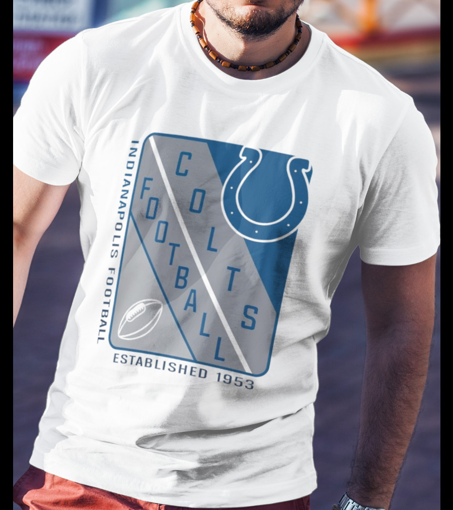 Indianapolis Colts Football Shield Established 1953 T-Shirt
