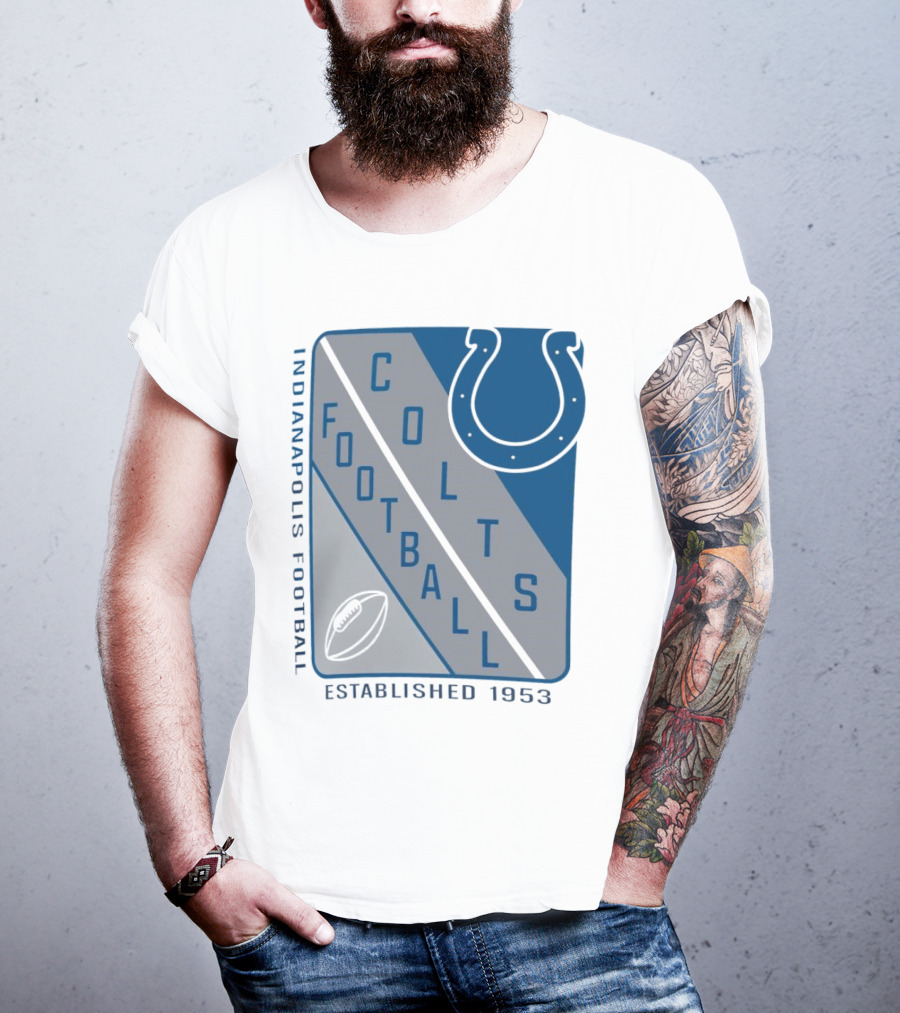 Indianapolis Colts Football Shield Established 1953 T-Shirt