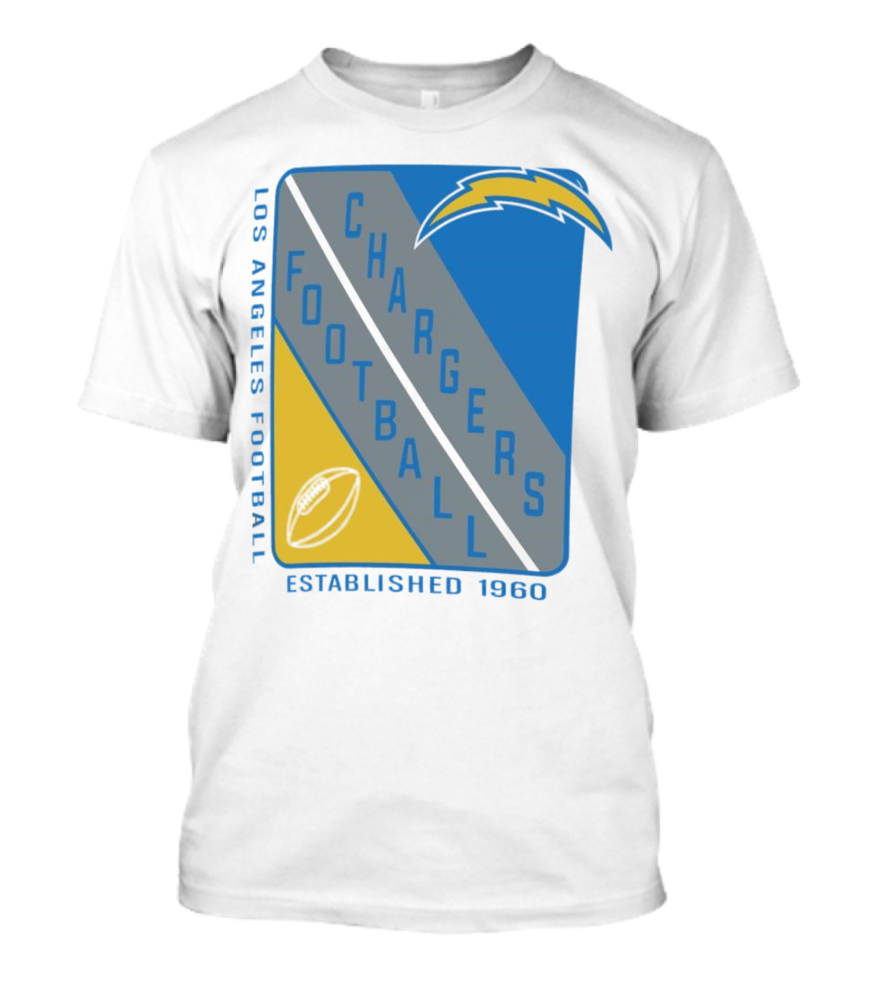 Los Angeles Chargers Football Shield Established 1960 T-Shirt