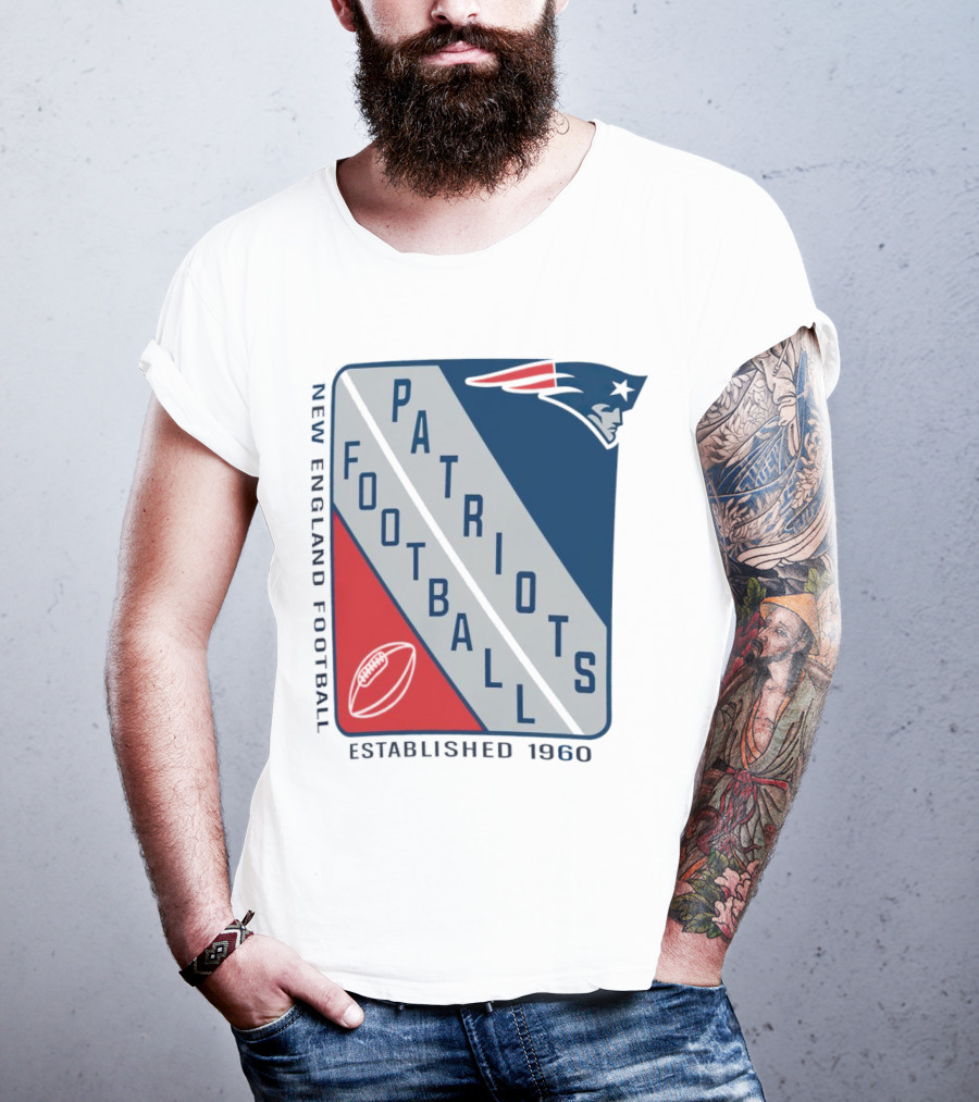 New England Patriots Football Established 1960 Shield T-Shirt