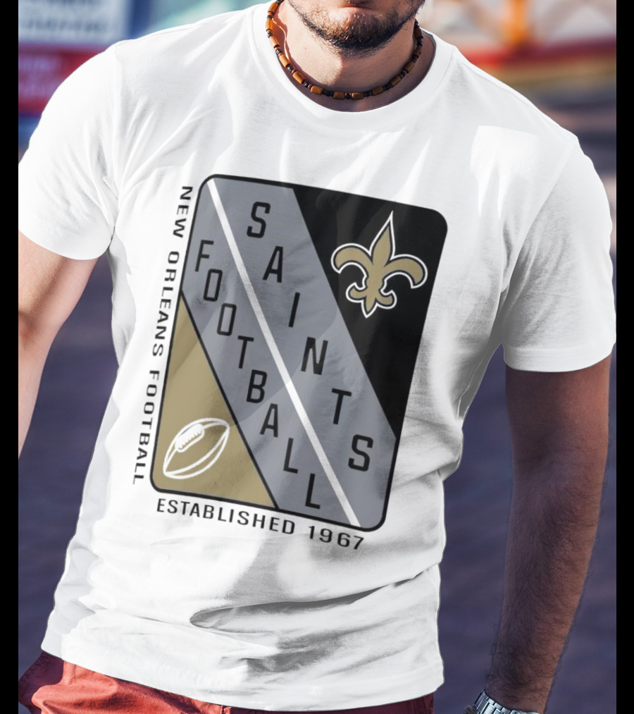 New Orleans Saints Football Shield Established 1967 Fleur-de-lis T-Shirt