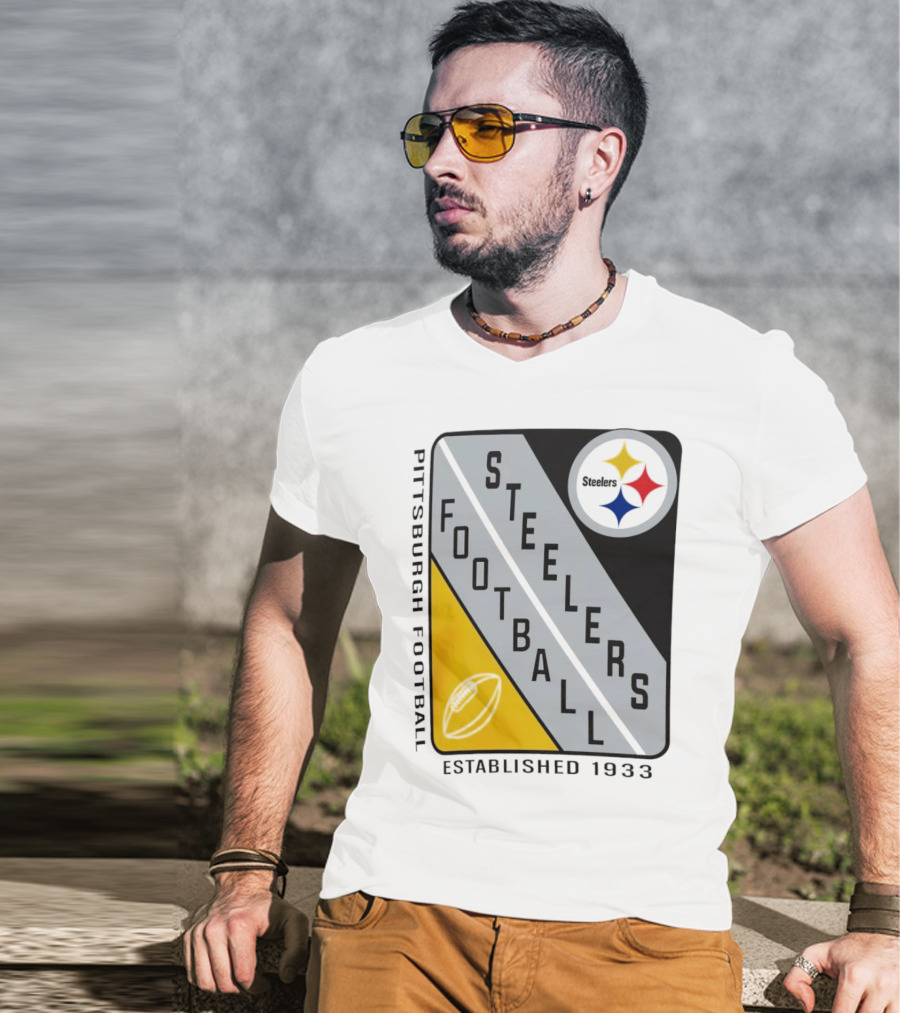 Pittsburgh Steelers Football Established 1933 Shield T-Shirt