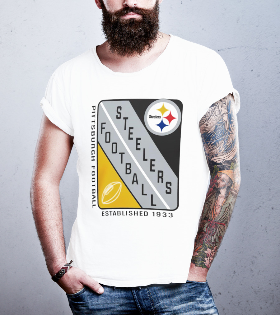 Pittsburgh Steelers Football Established 1933 Shield T-Shirt