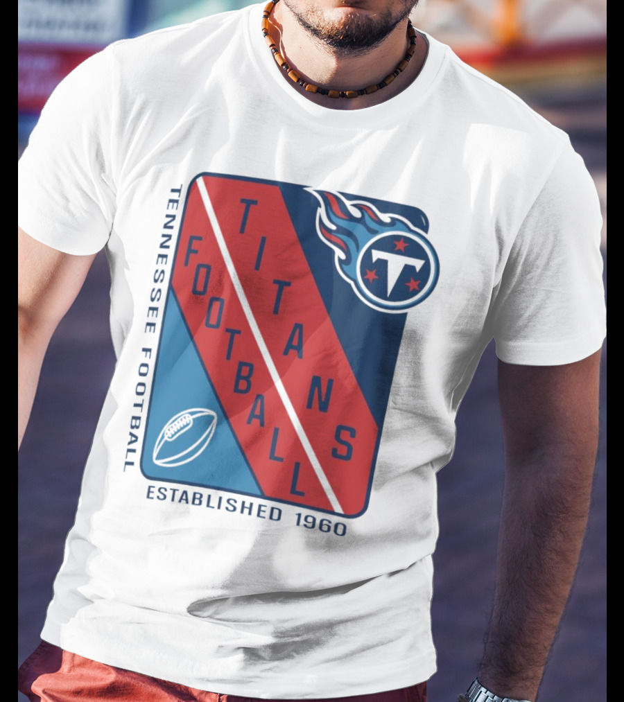 Tennessee Titans Football Established 1960 NFL Shield T-Shirt