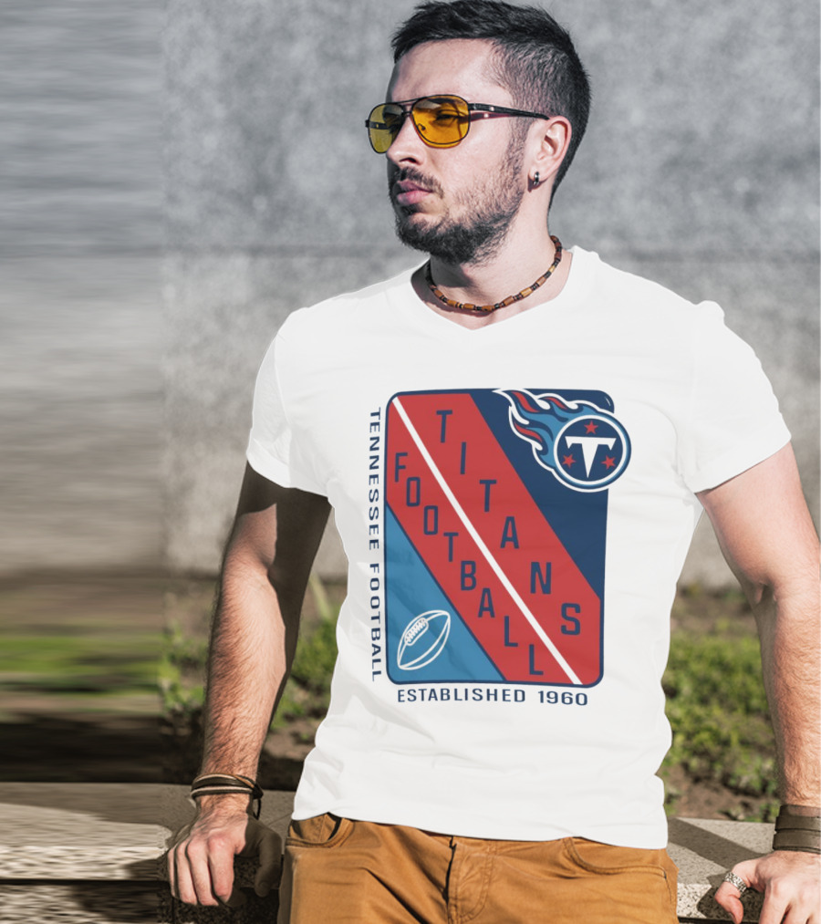 Tennessee Titans Football Established 1960 NFL Shield T-Shirt