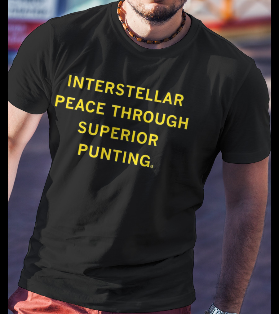 Iowa Hawkeyes Kirk Ferentz Interstellar Peace Through Superior Punting T-Shirt