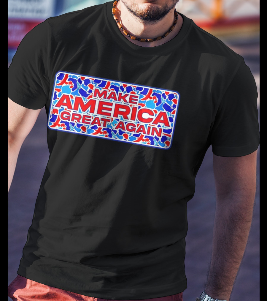 Make America Great Again Camo Red Blue White T-Shirt