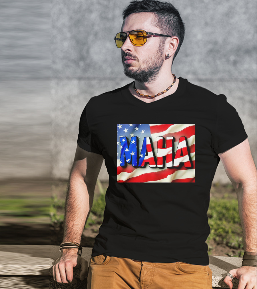 MAHA American Flag USA Patriotic Banner T-Shirt