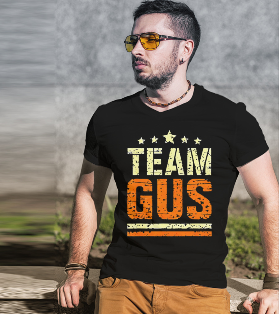 Team Gus Retro Vintage Style Stars T-Shirt