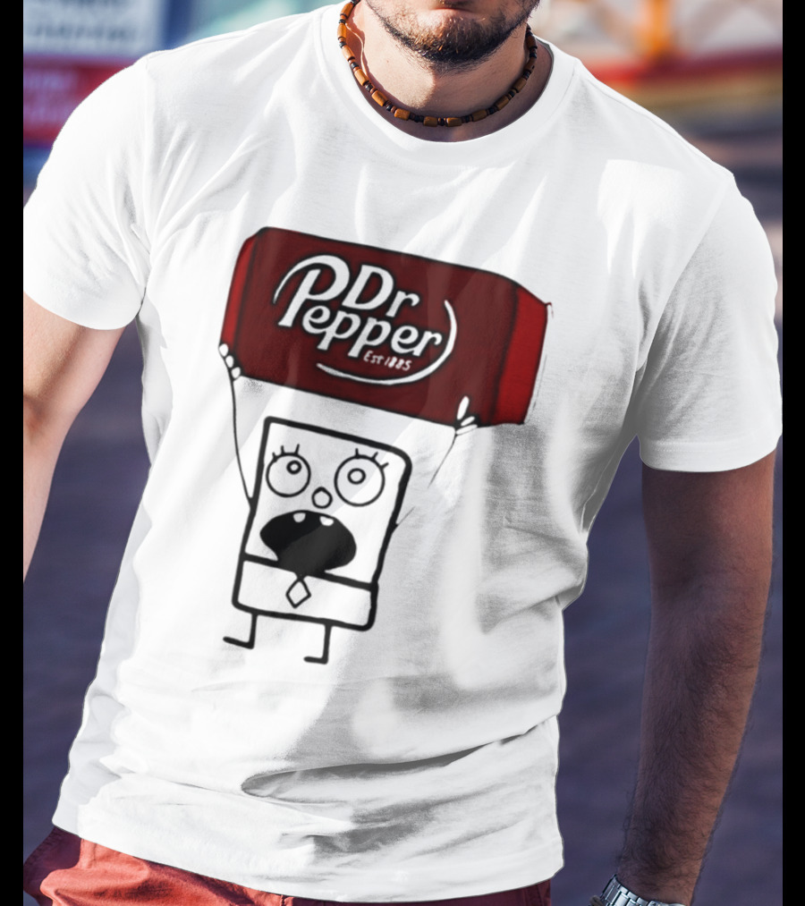 Dr Pepper Est 1885 Character Holding Red Can T-Shirt