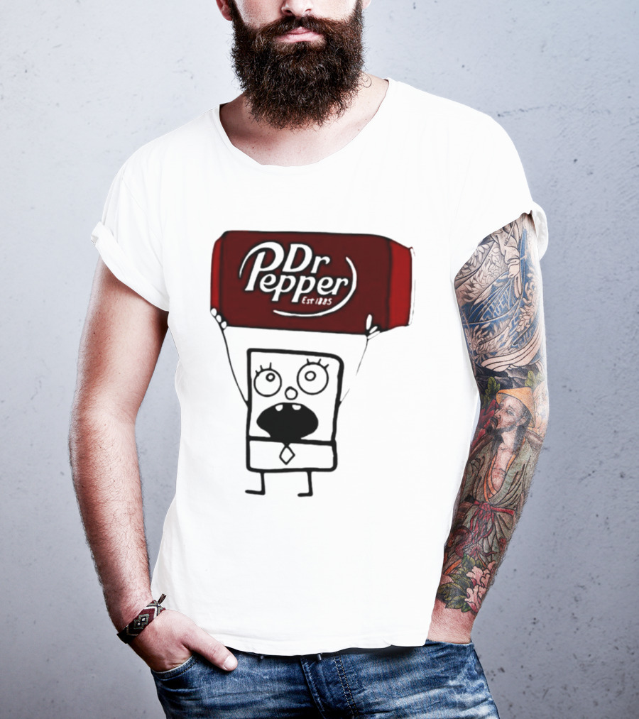 Dr Pepper Est 1885 Character Holding Red Can T-Shirt