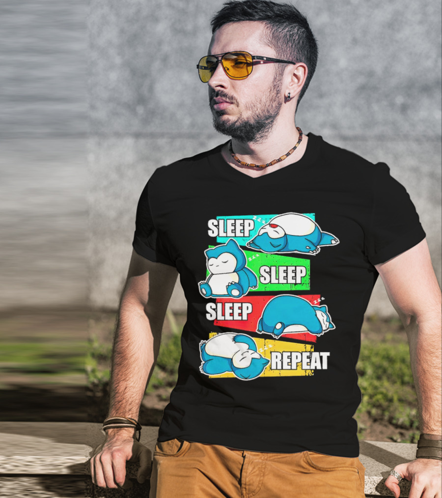 Sleep Sleep Sleep Repeat Snorlax Pokémon Life T-Shirt