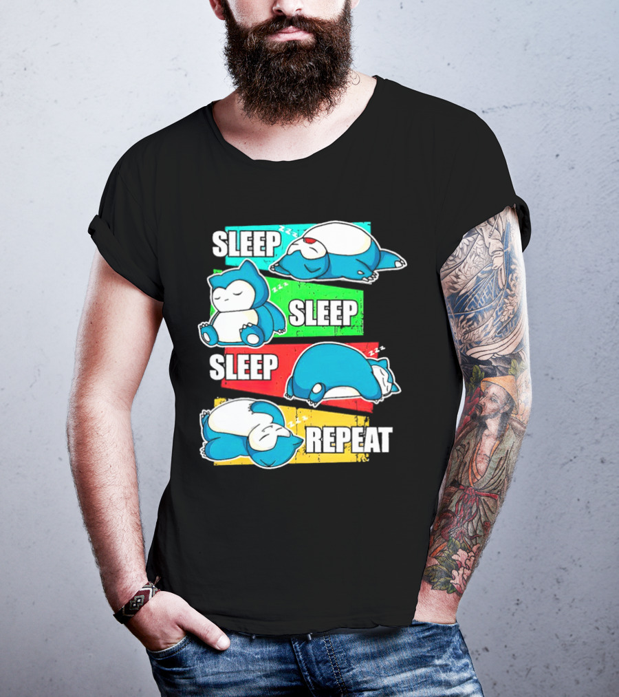 Sleep Sleep Sleep Repeat Snorlax Pokémon Life T-Shirt