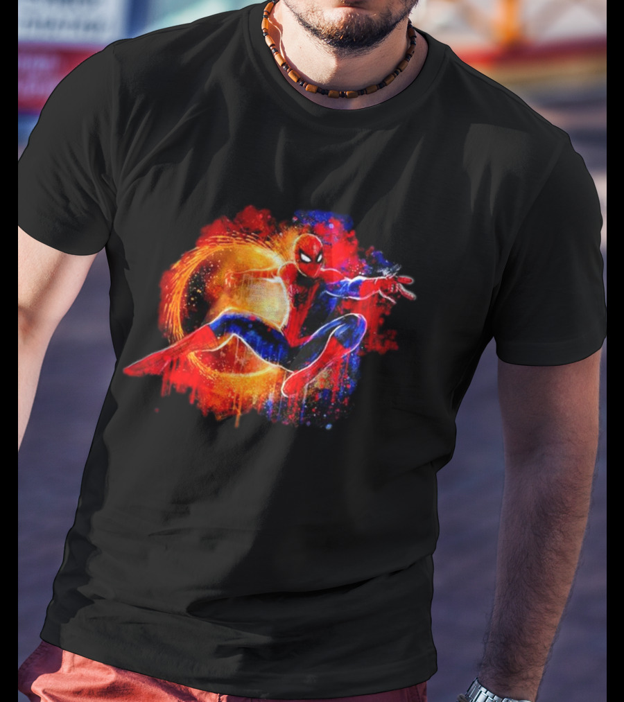 Spiderman Dynamic Splash Through The Vivid Spiderverse T-Shirt