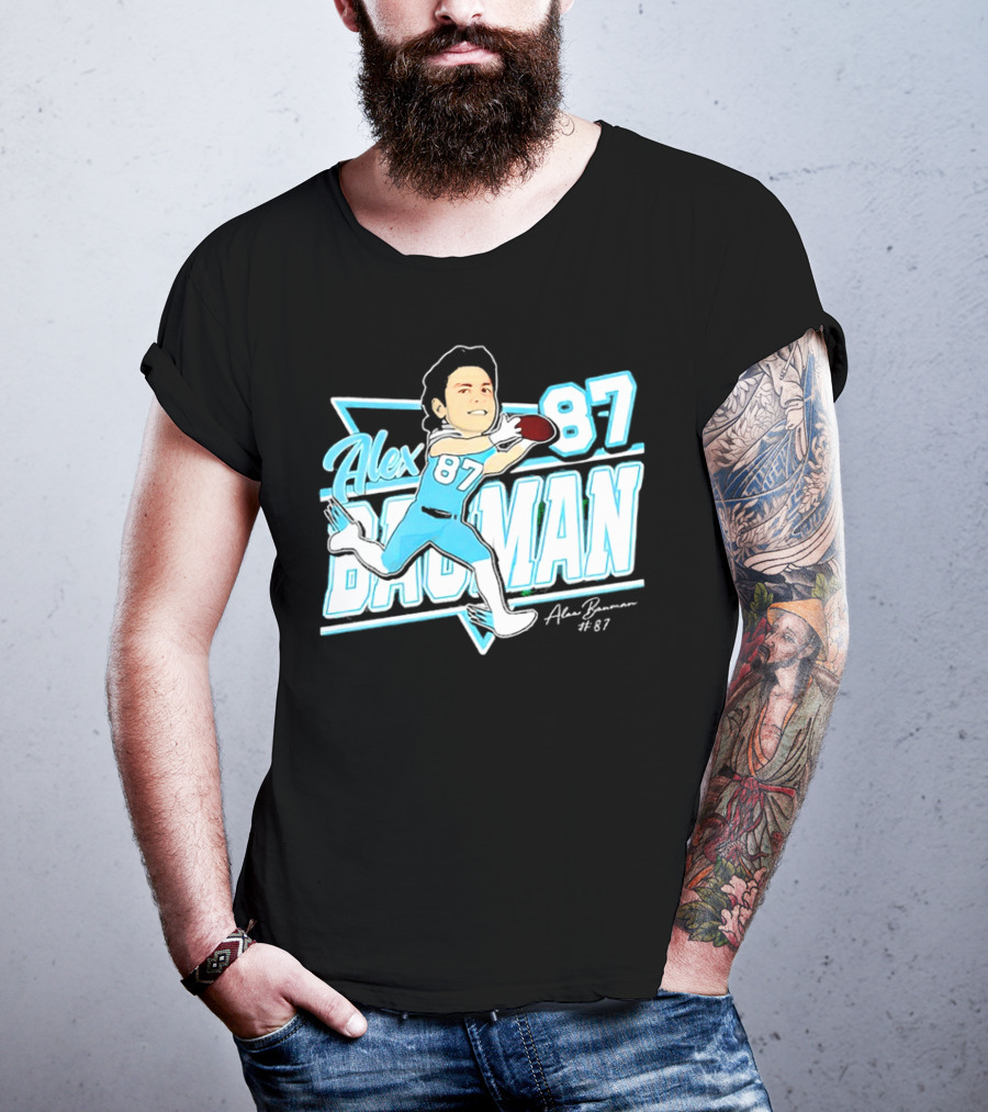 Tulane Green Wave Alex Bauman 87 Cartoon Football Character T-Shirt