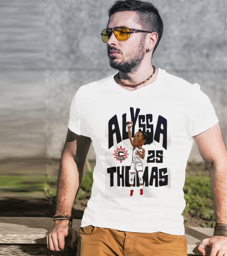 Alyssa Thomas 25 Connecticut Sun Cartoon T-Shirt