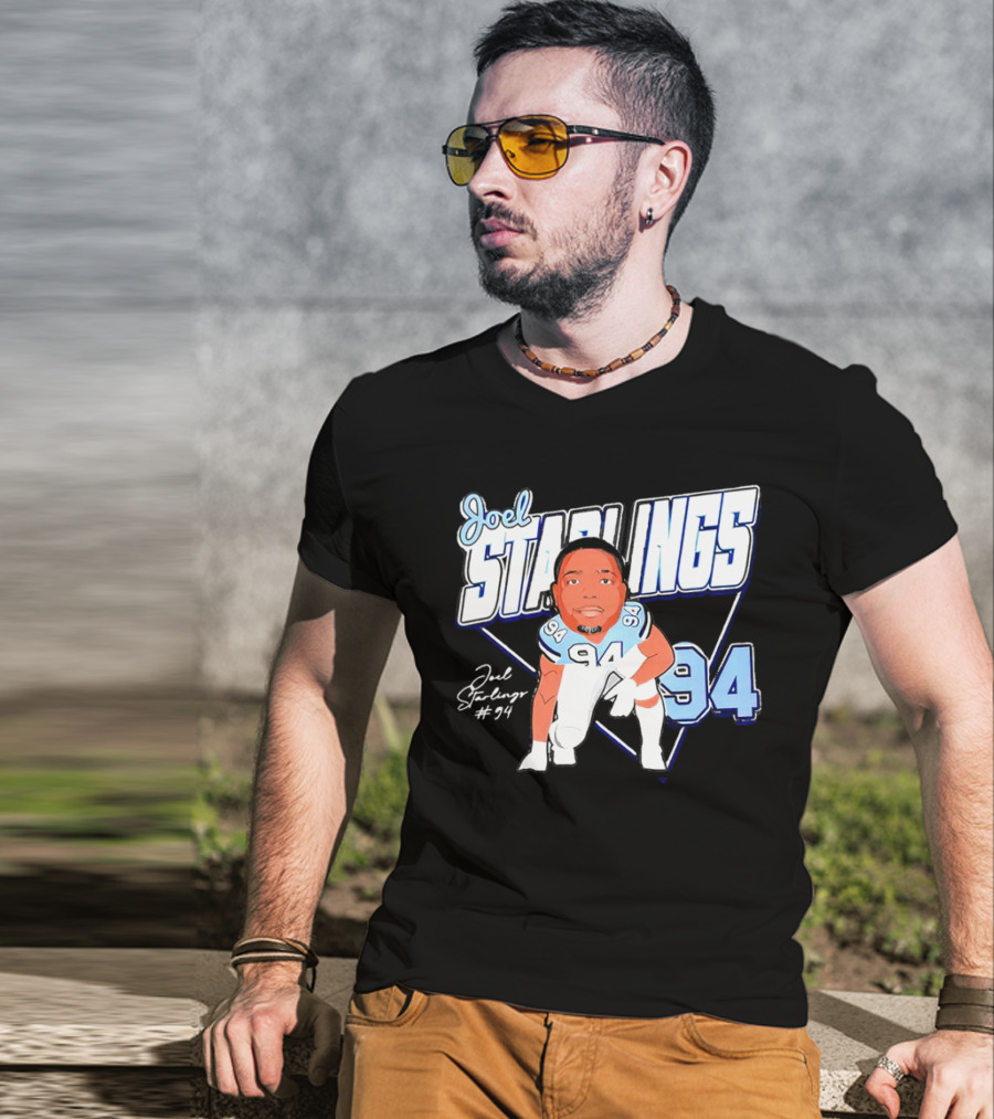 Joel Starlings North Carolina Tar Heels #94 Cartoon Character T-Shirt