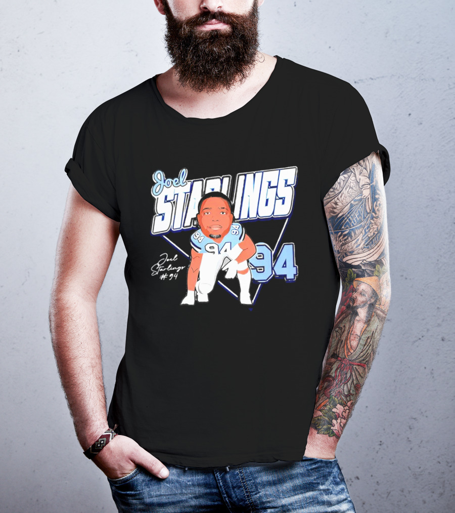 Joel Starlings North Carolina Tar Heels #94 Cartoon Character T-Shirt