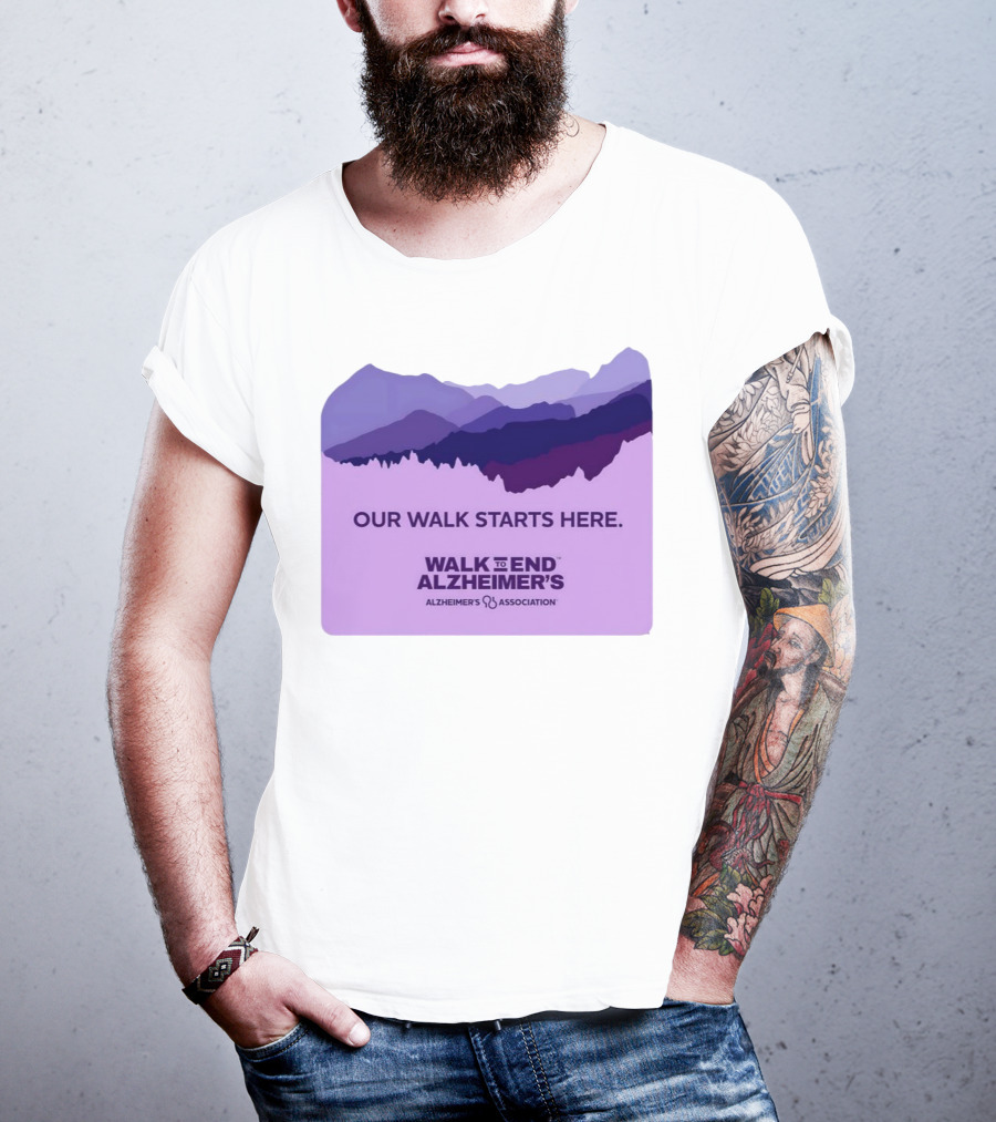 Our Walk Starts Here Walk To End Alzheimer’s Alzheimer's Association T-Shirt