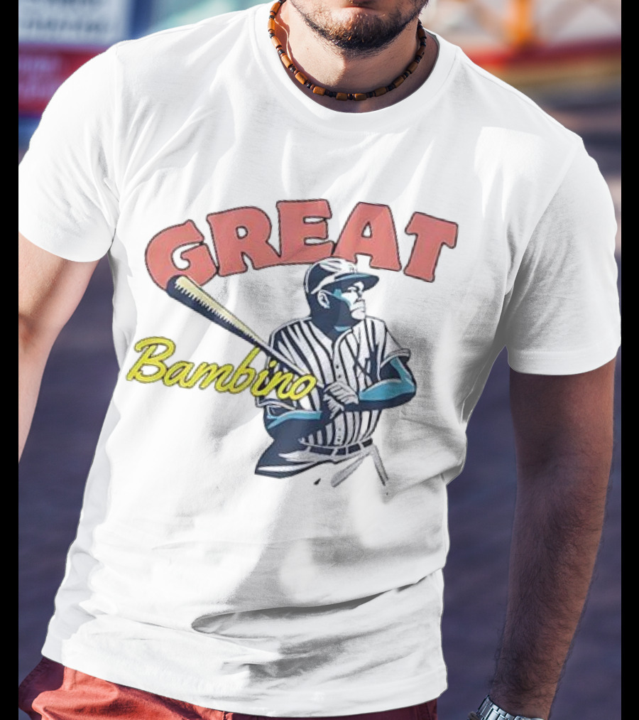 Great Bambino Baseball Legend Iconic Cotton Crew T-Shirt