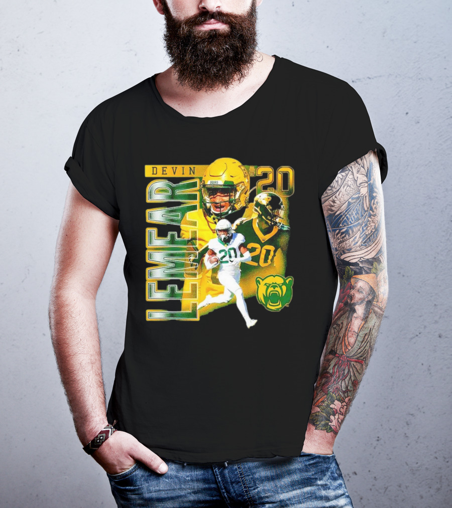Devin Lemear 20 Baylor Bears Football Player Collage T-Shirt