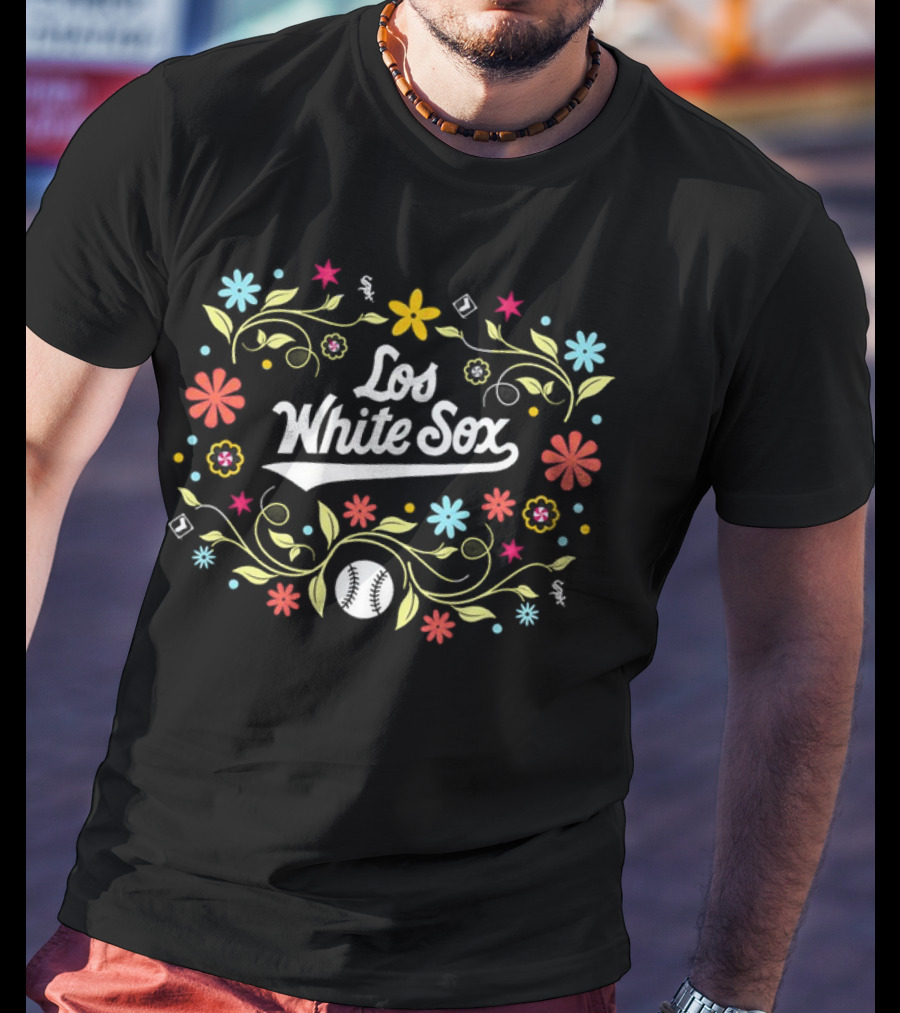 Los White Sox Floral Baseball T-Shirt