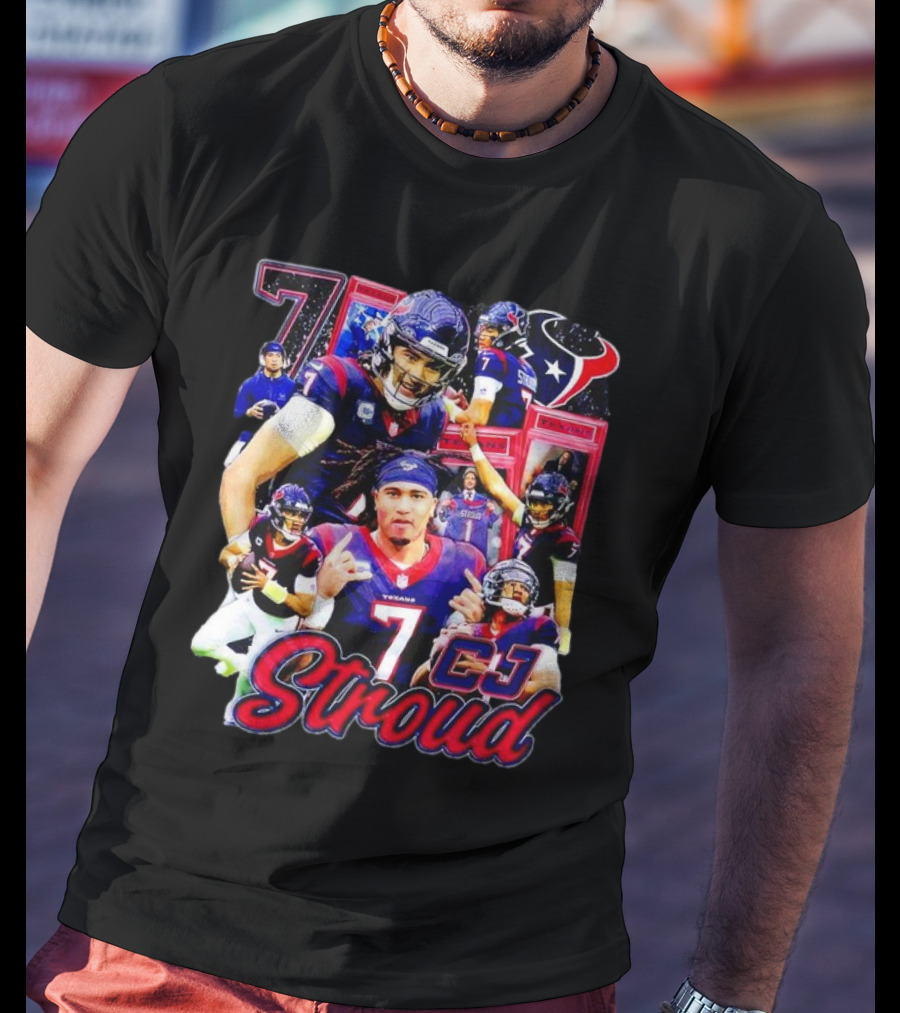 CJ Stroud Houston Texans 7 NFL Football Retro T-Shirt