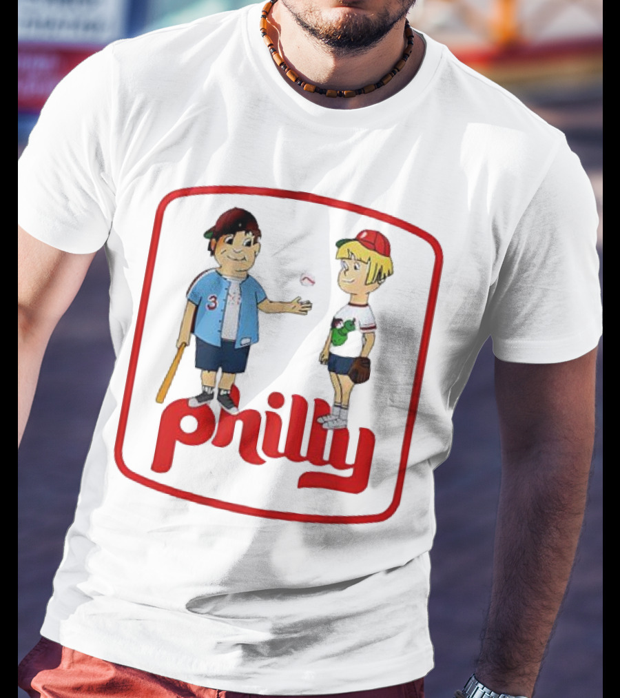 Philadelphia Phillies Phil And Phillis Philly Baseball Cartoon T-Shirt