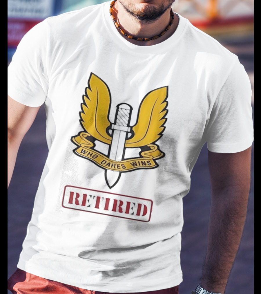 Who Dares Wins Retired SAS Regiment Badge T-Shirt