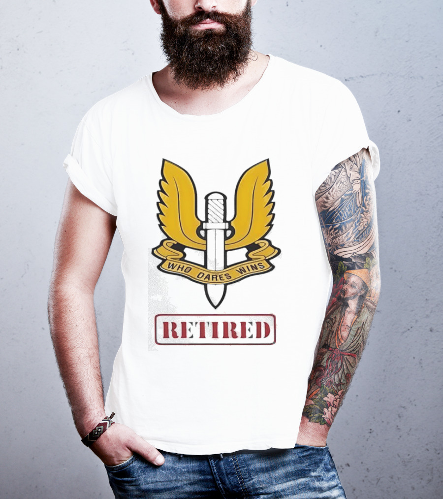 Who Dares Wins Retired SAS Regiment Badge T-Shirt