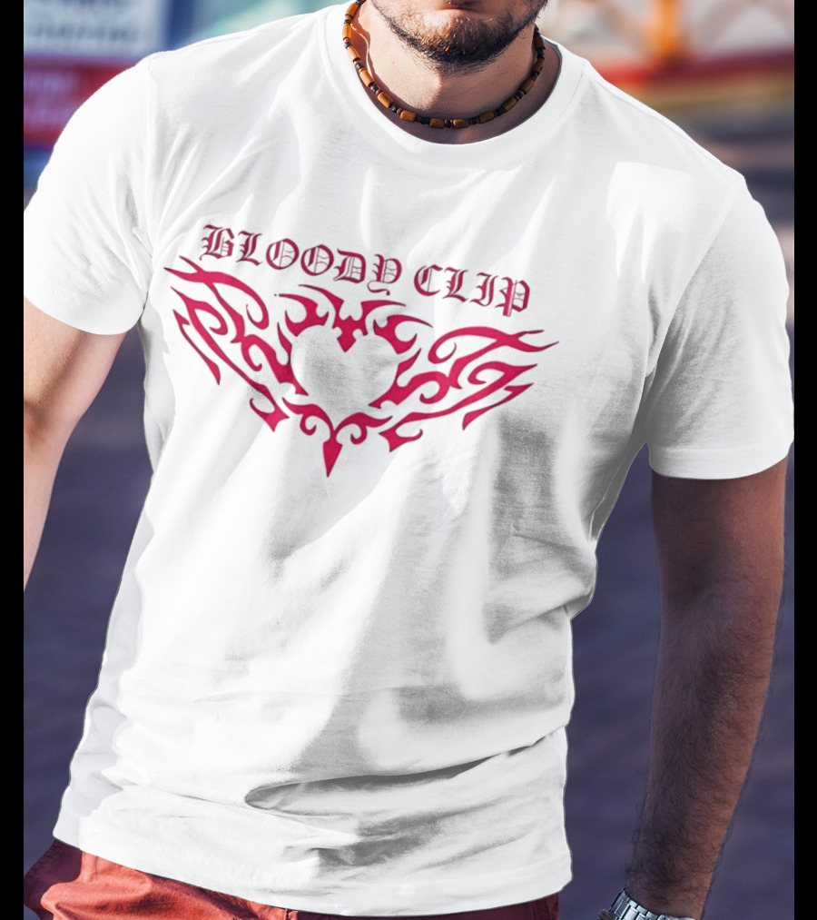 BLOODY CLIP Tribal Heart T-Shirt