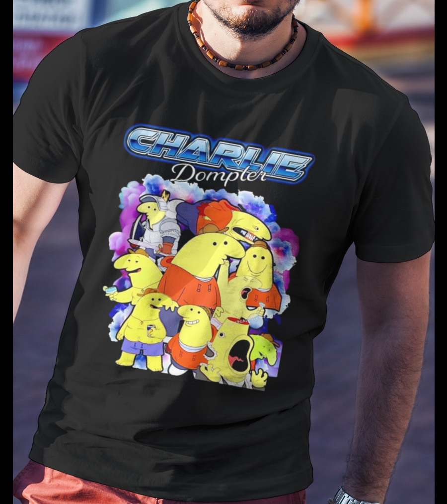 Charlie Dompler Colorful Cartoon Characters T-Shirt