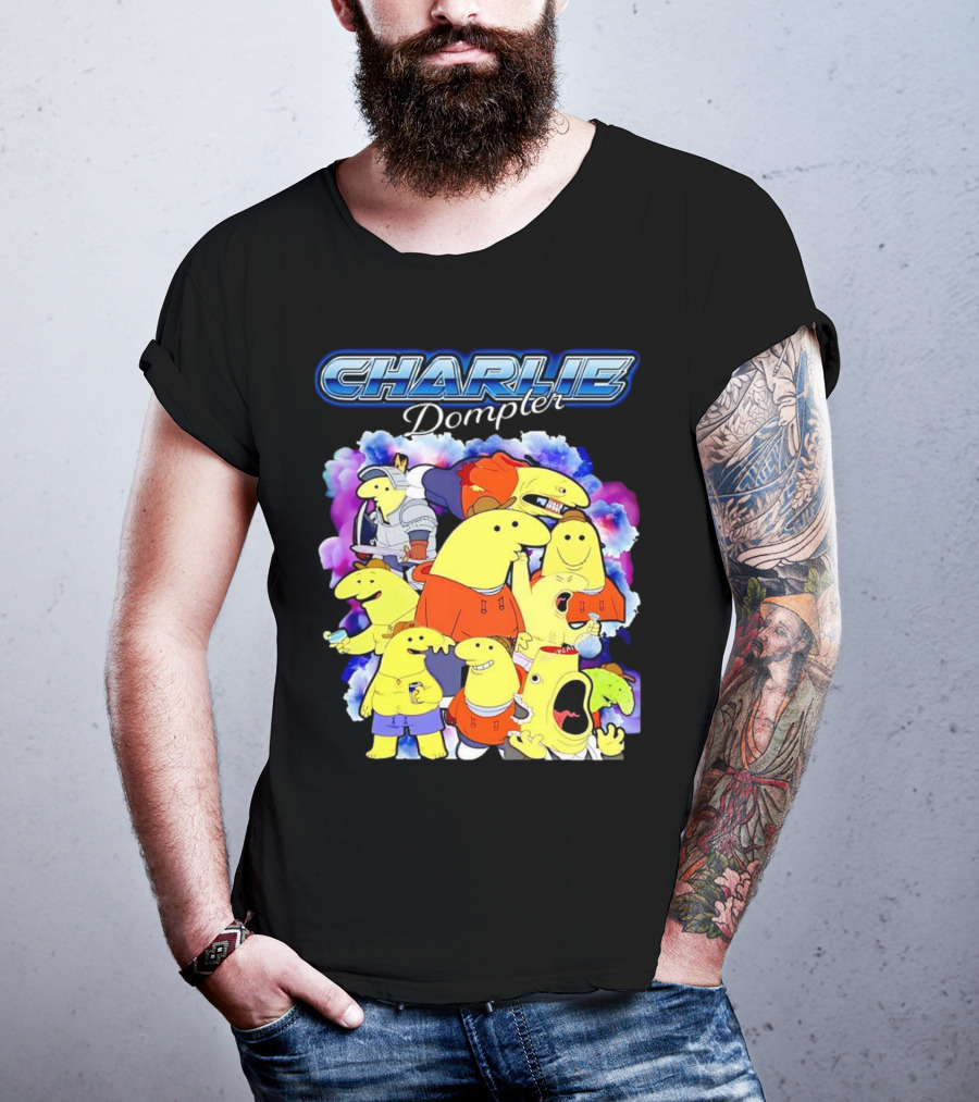 Charlie Dompler Colorful Cartoon Characters T-Shirt