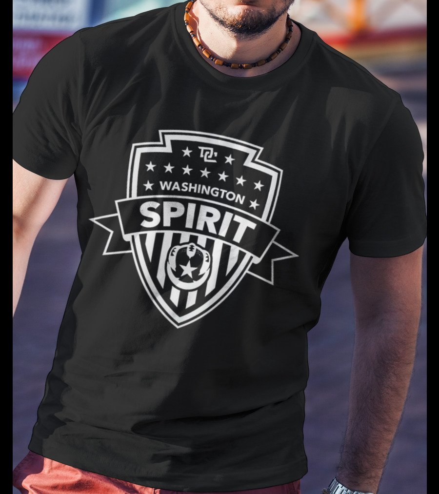 Washington Spirit Crest NWSL Logo With Stars And Soccer Ball T-Shirt