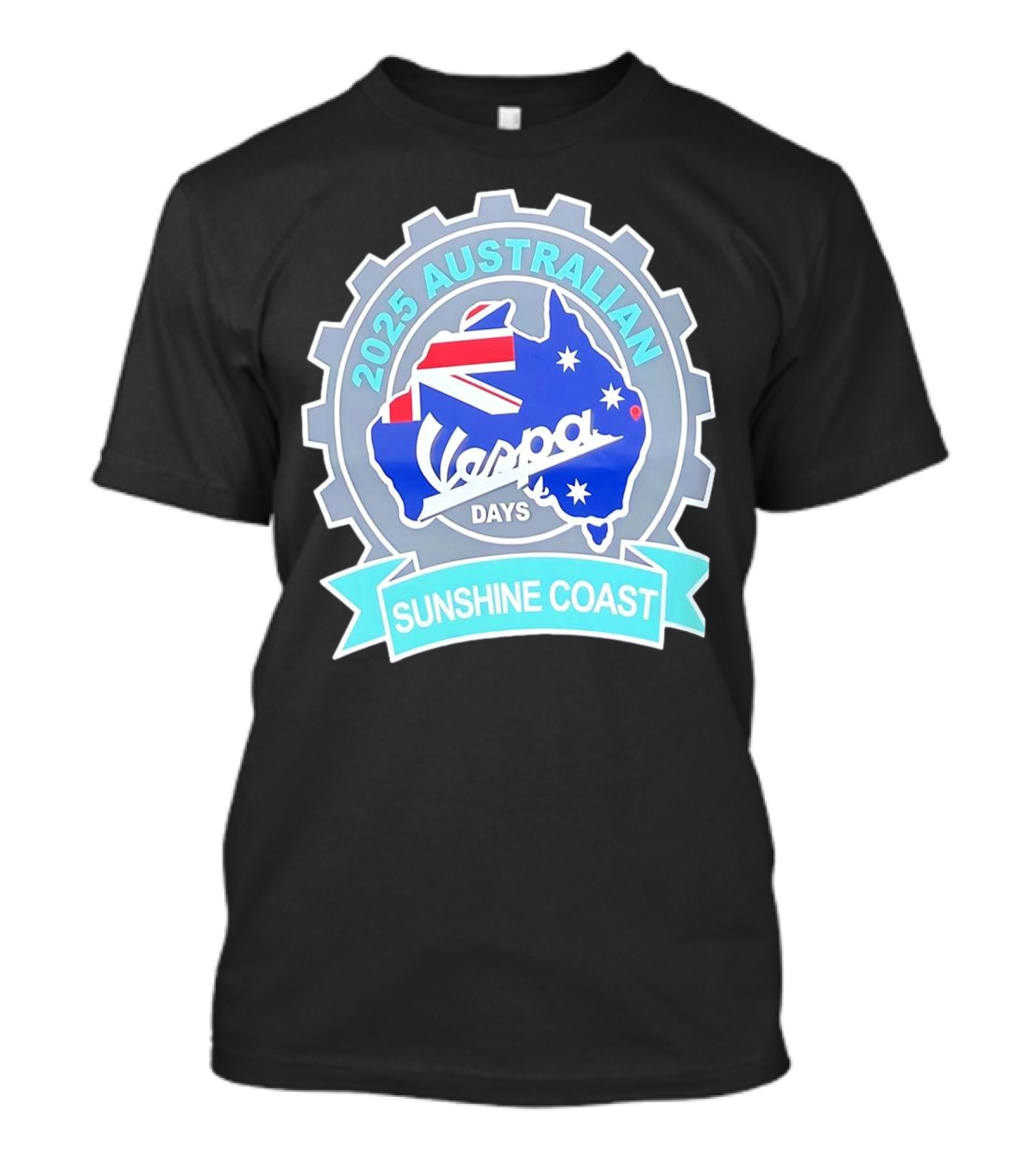2025 Australian Sunshine Coast Vespa Days Australia Flag T-Shirt