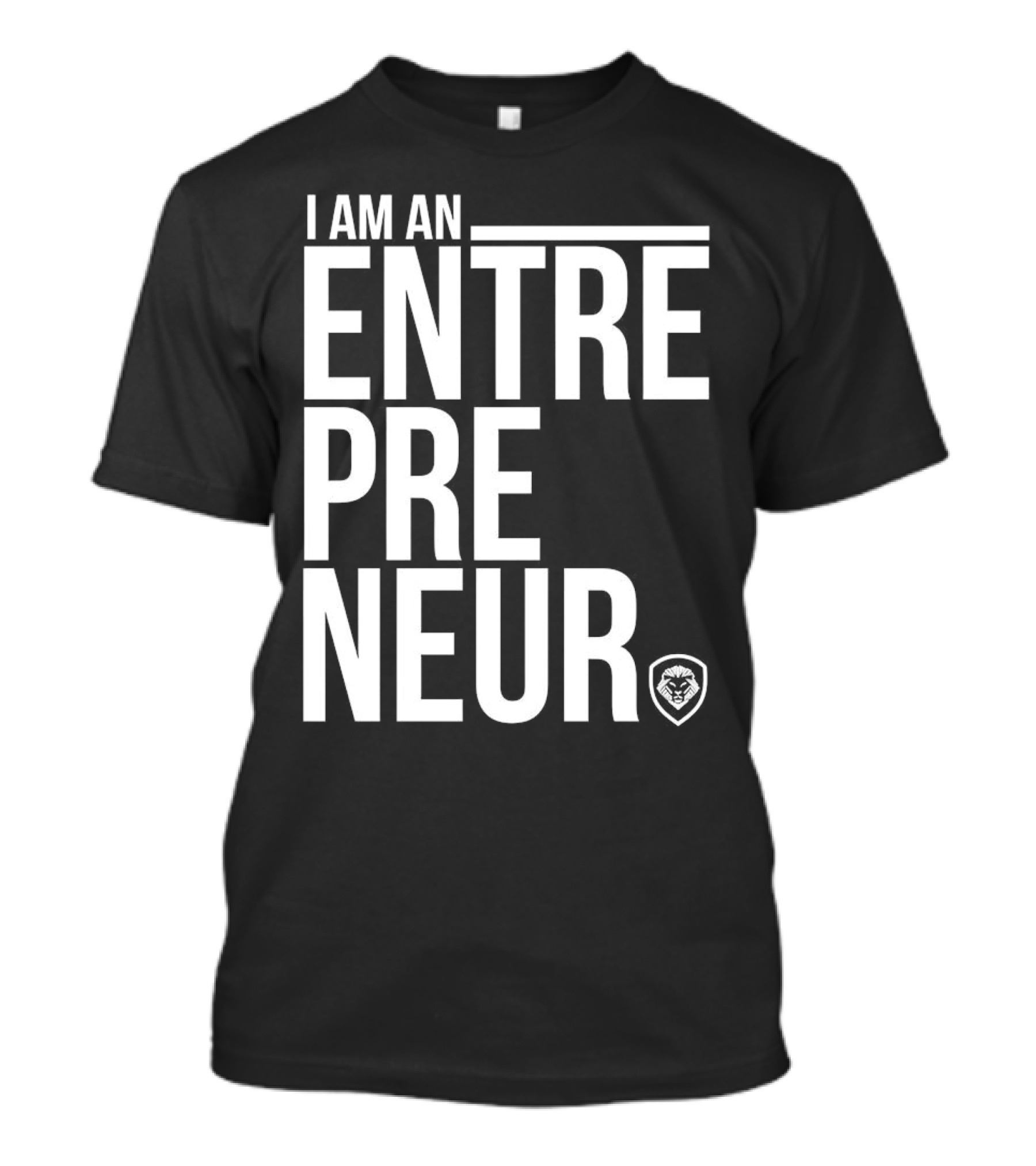 I Am An Entrepreneur Lion Shield Badge T-Shirt