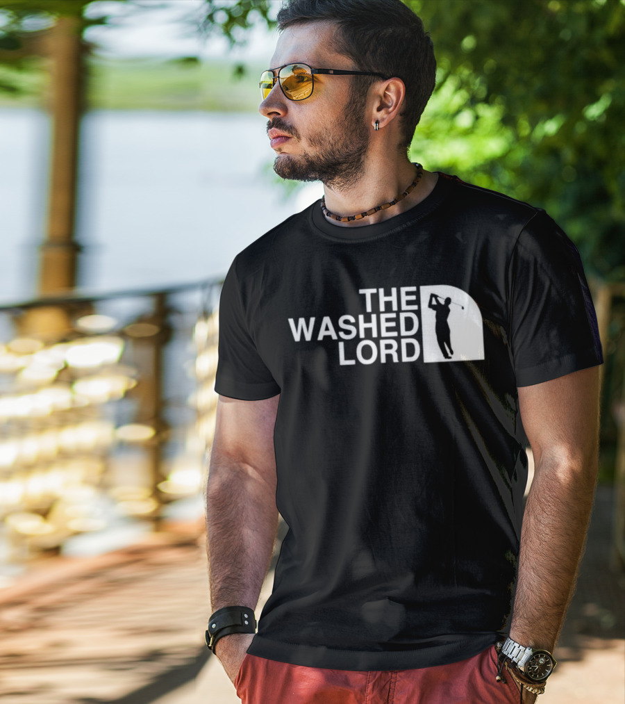 The Washed Lord Golf Swing Silhouette Mock T-Shirt