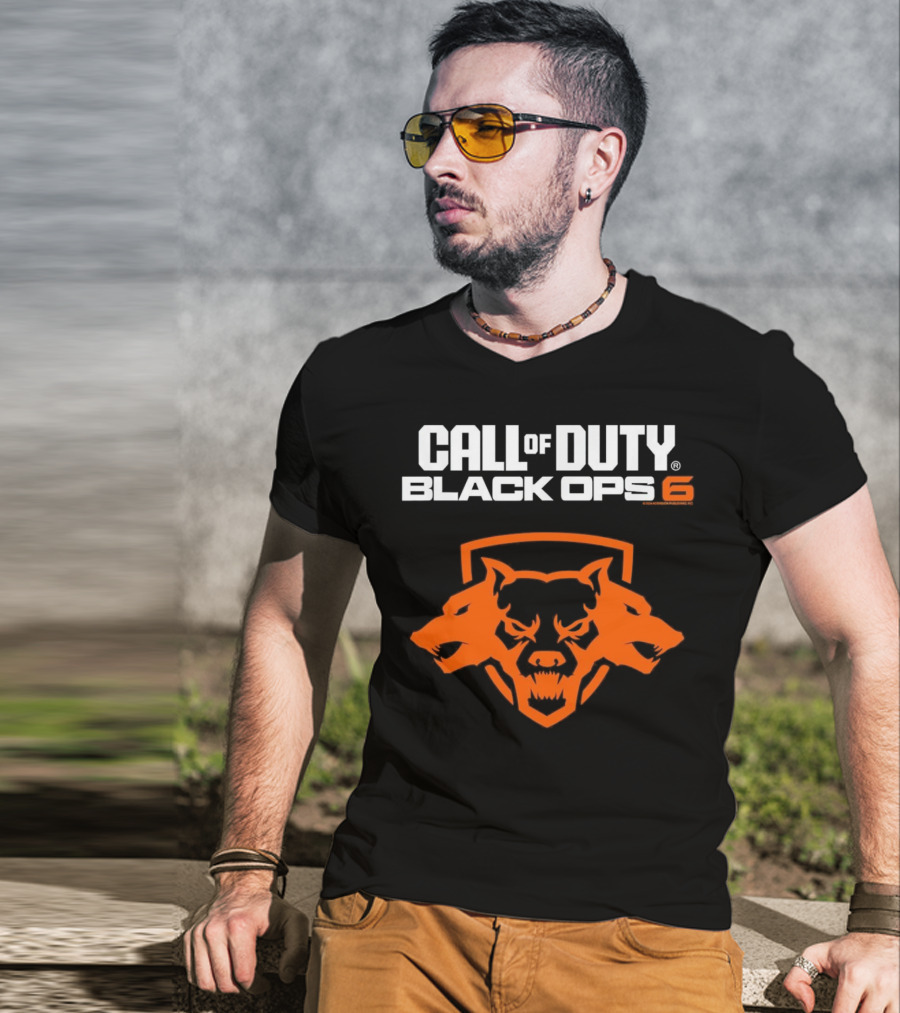 Ripple Junction Call Of Duty Black Ops 6 Orange Cerberus T-Shirt
