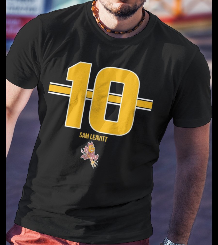 Sam Leavitt 10 Arizona State Sun Devils Football Player Iconic T-Shirt