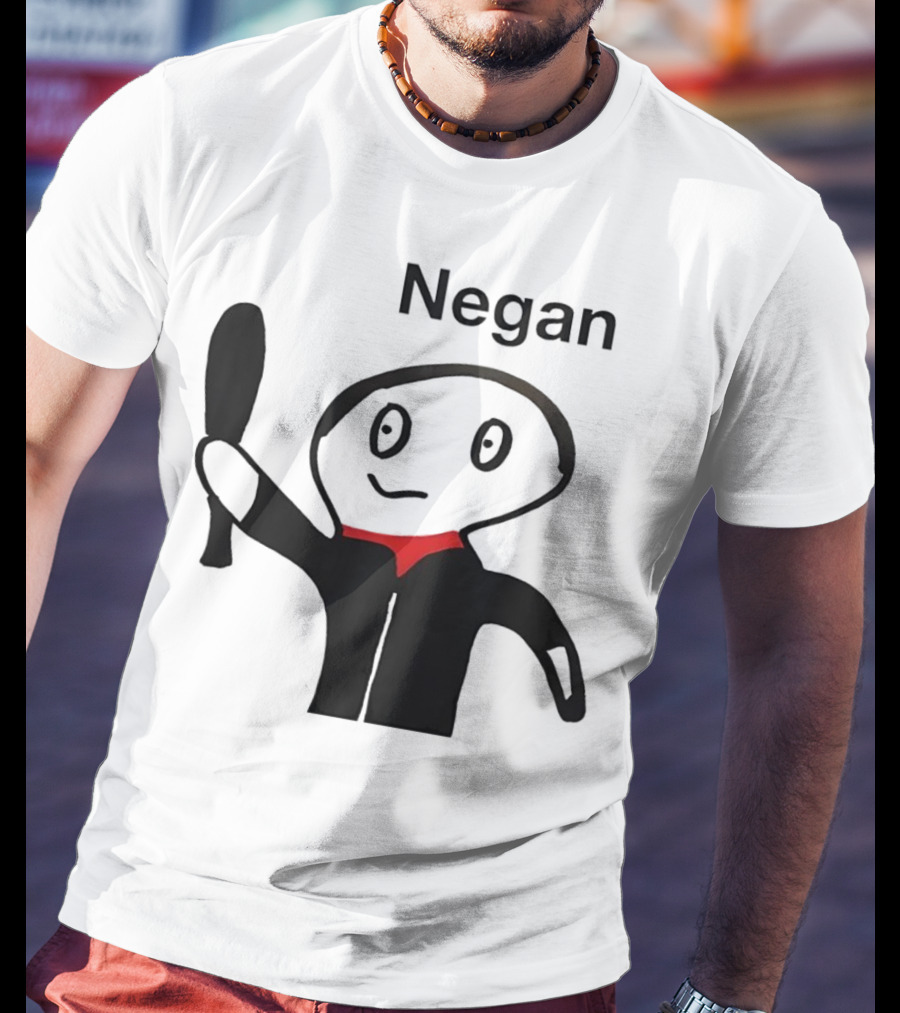 Negan Character With Bat From The Walking Dead T-Shirt
