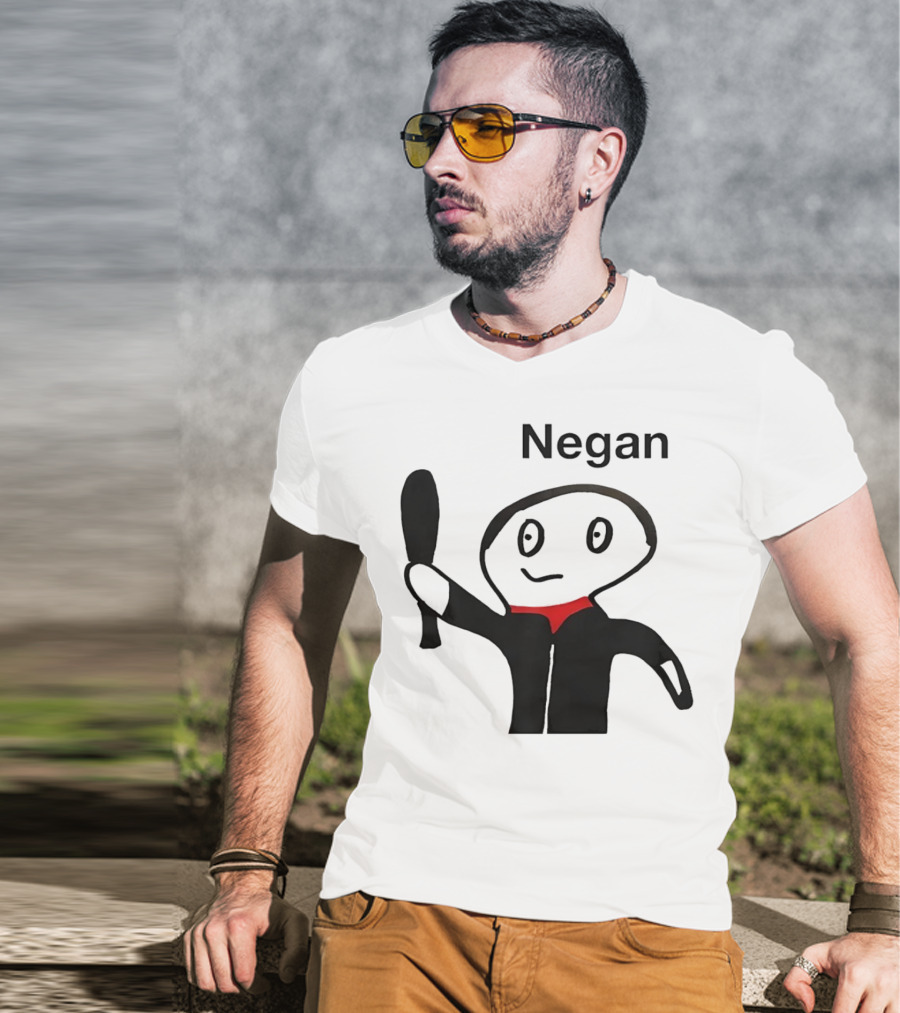 Negan Character With Bat From The Walking Dead T-Shirt