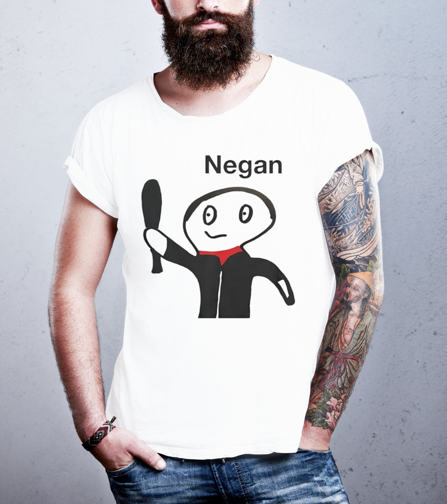 Negan Character With Bat From The Walking Dead T-Shirt