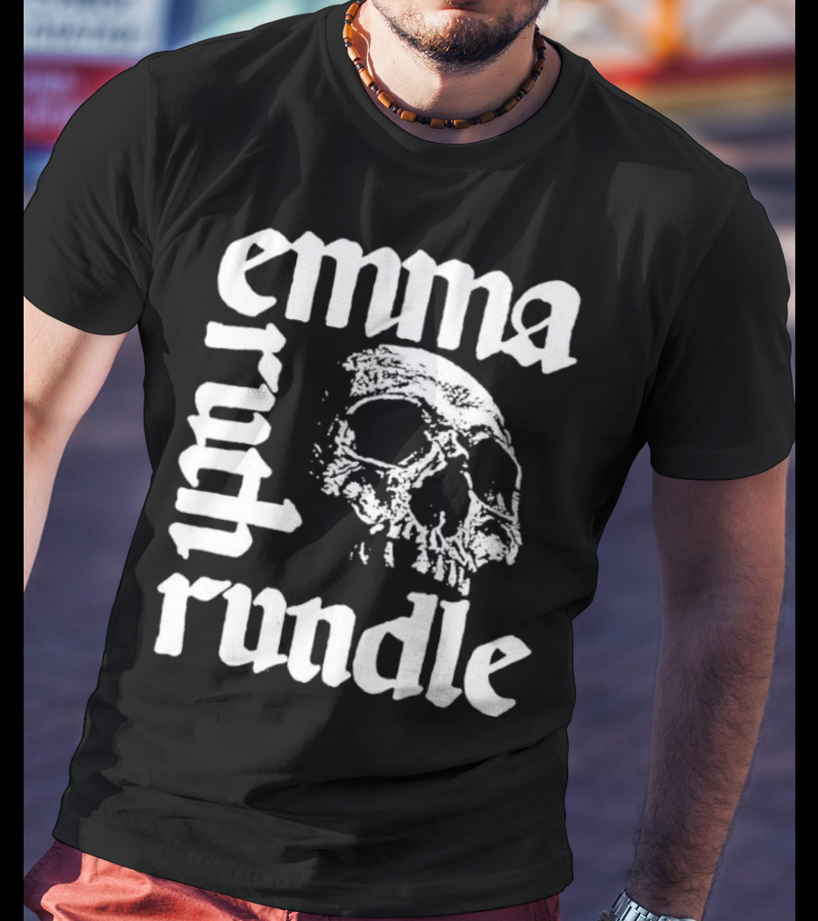 Emma Ruth Rundle Skull Art Patterson Black T-Shirt