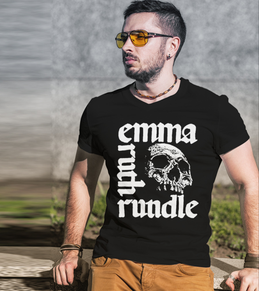 Emma Ruth Rundle Skull Art Patterson Black T-Shirt