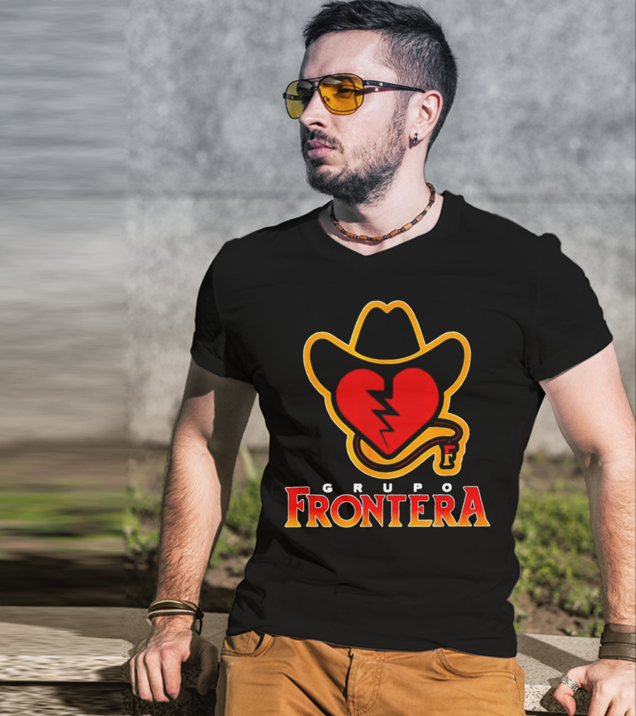 Grupo Frontera Mexican Heart Cowboy Hat Logo Music Musica Mexico T-Shirt